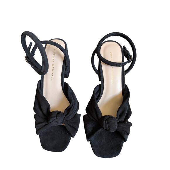 Loeffler Randall Fiamma Ankle Strap Sandal Black 6 - Picture 1 of 7